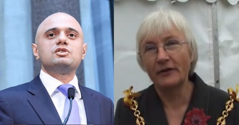 Sajid Javid and Inga Lockington