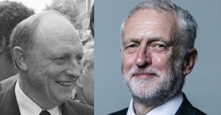 Neil Kinnock and Jeremy Corbyn