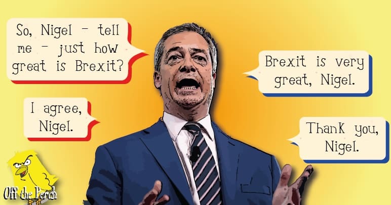Nigel Farage in conversation with himself
