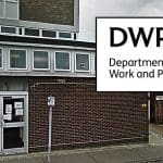 A DWP Assessment Centre and the DWP logo