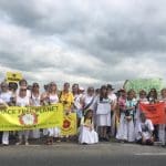 A fracking protest in Lancashire