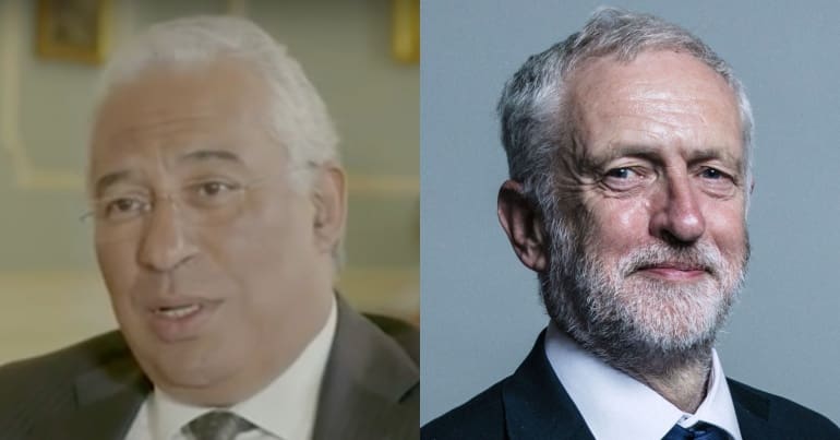 António Costa and Jeremy Corbyn