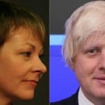Caroline Lucas and Boris Johnson