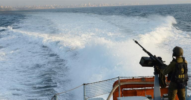 Israeli Navy facing Gaza from sea