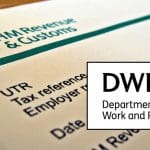 A letter from HMRC and a DWP logo