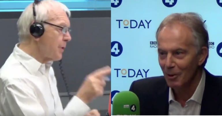 John Humphrys and Tony Blair on BBC R4 Today show