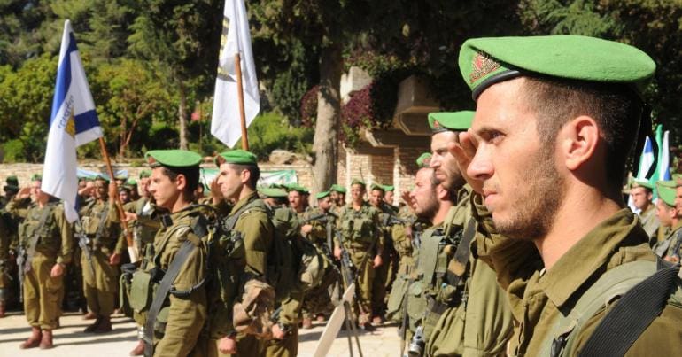 Isreal Defense Forces Soldiers on trek