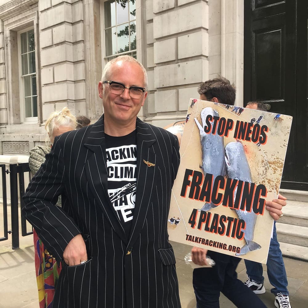 Joe Corre outside Downing Street on Tuesday