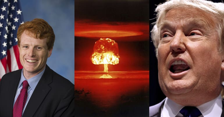 Joe Kennedy III, a nuclear blast, and President Donald Trump