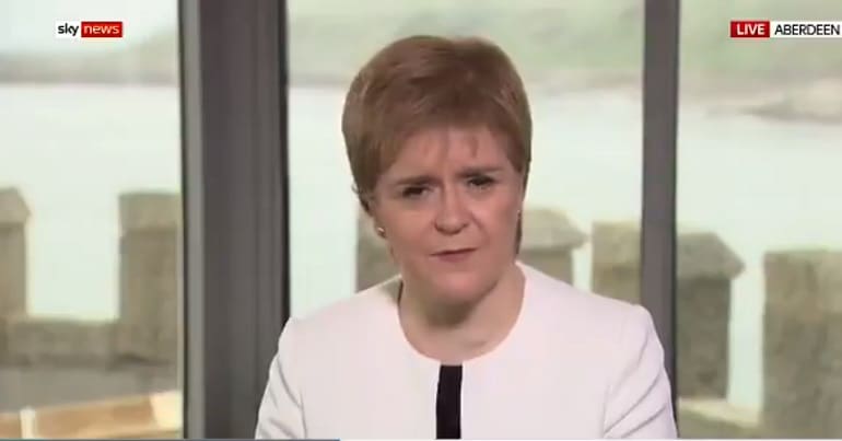 Nicola Sturgeon on Ridge on Sunday