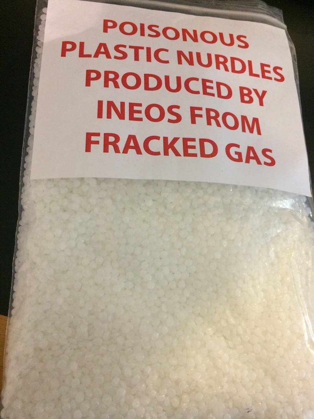 Poisonous plastic nurdles produced by INEOS fracked gas
