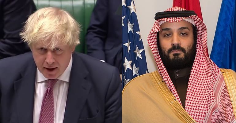 Boris Johnson Mohammad bin Salman