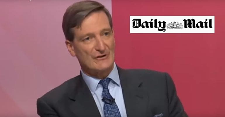 Dominic Grieve and the Daily Mail logo