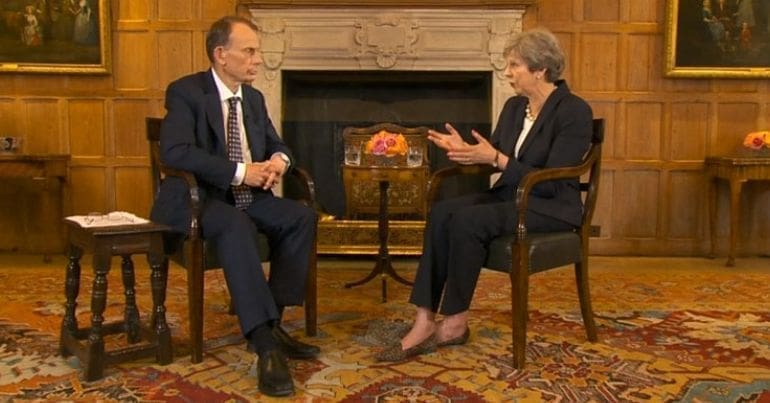 Andrew Marr and Theresa May in convrsation
