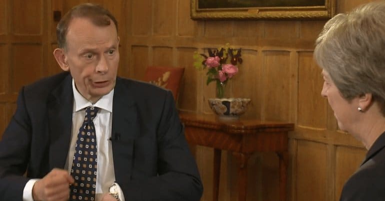 Andrew Marr and Theresa May in an interview