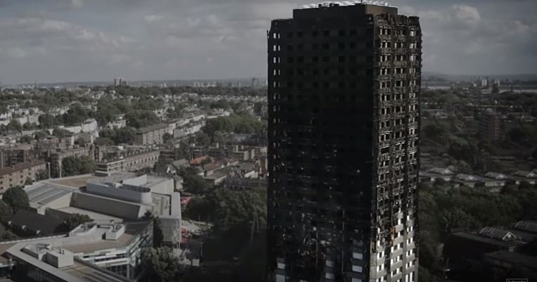 Grenfell Tower after the fire