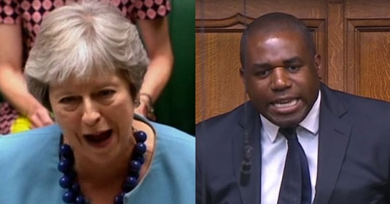 Theresa May and David Lammy