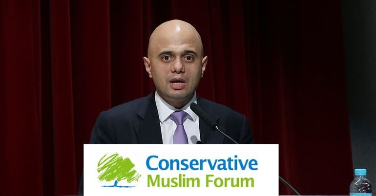 Sajid Javid Conservative Muslim Forum Islamophobia inquiry
