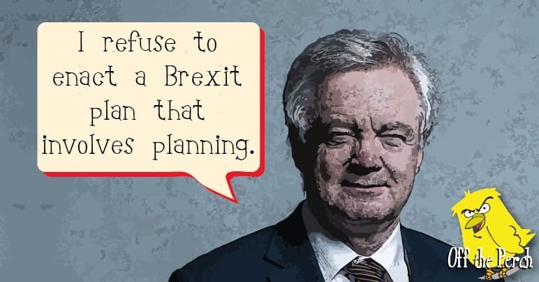 Dave Davis saying: "I refuse to enact a Brexit plan that involves planning"