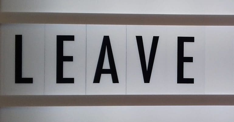 Leave sign