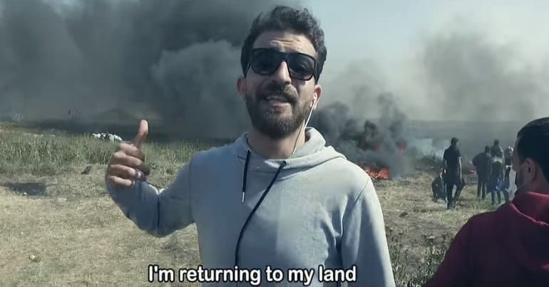 A still from an MC Gaza video