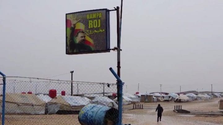 Kamp Roj flag at entrance