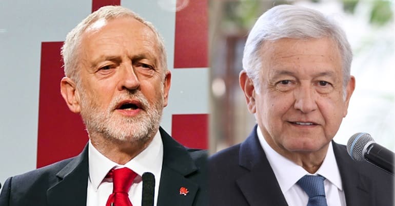 Jeremy Corbyn and new Mexican president AMLO