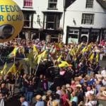 Parade at Durham Miners Gala Celebrating Freedom for Ocalan Campaign