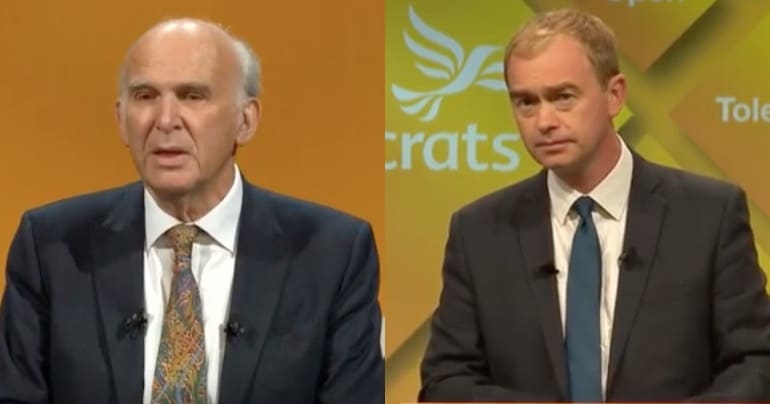 Tim Farron and Vince Cable