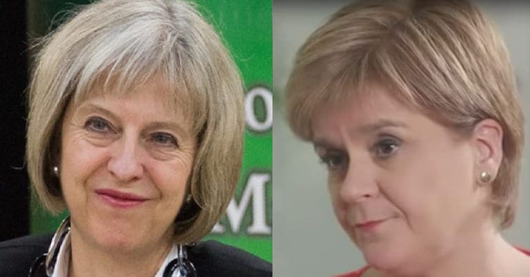 Theresa May and Nicola Sturgeon