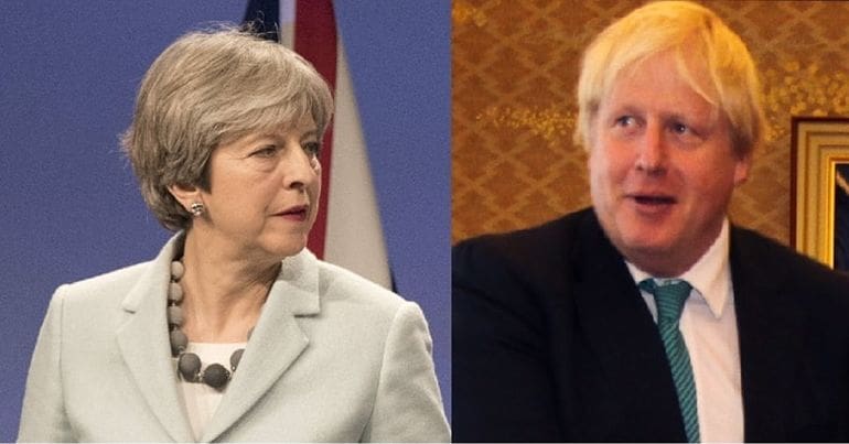 Theresa May and Boris Johnson
