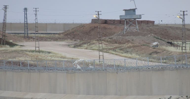 Seperation wall built by Turkey inside Syria and Turkey