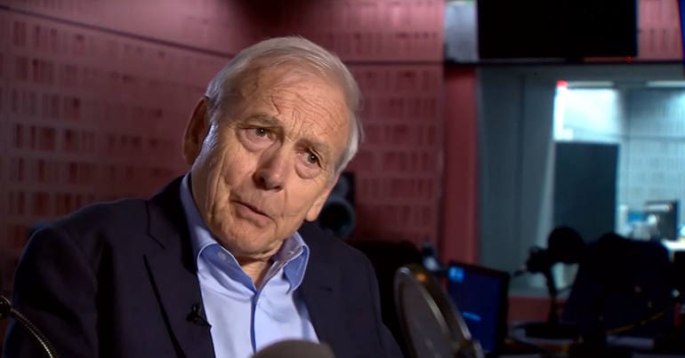 John Humphrys in a radio studio