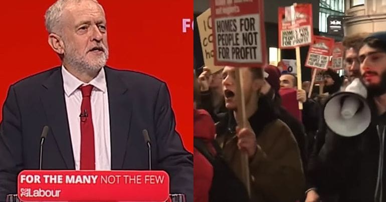 Jeremy Corbyn and a protest against the demolition of the Elephant and Castle shopping mall