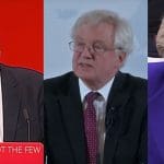 Jeremy Corbyn, David Davis and Theresa May Brexit resignation