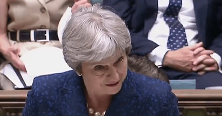 Theresa May in Commons