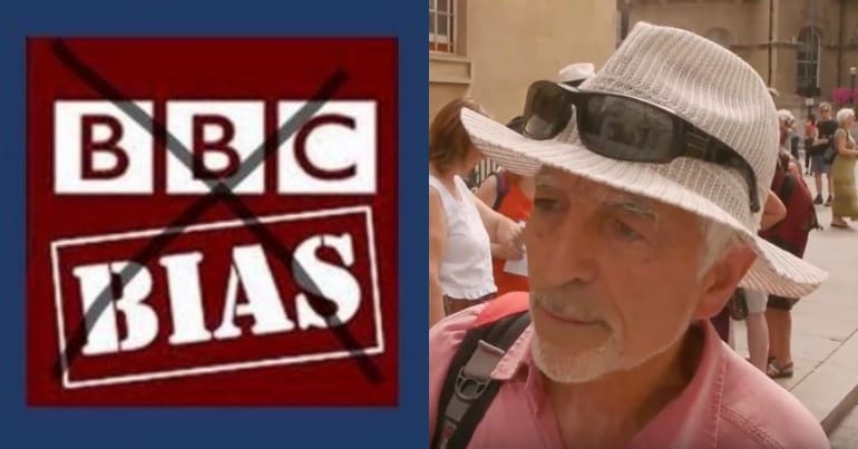 BBC bias logo and Glyn Secker