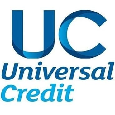 A split screen of the DWP and Universal Credit logos
