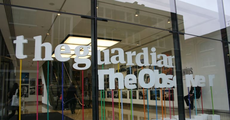 The Guardian window display media Allegreti