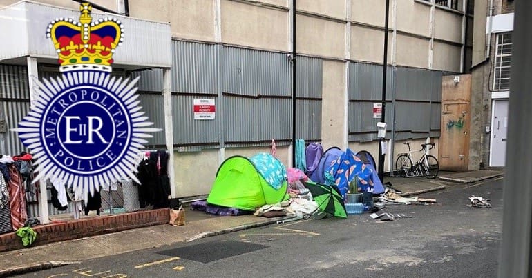 Homelessness in Camden and the Met logo