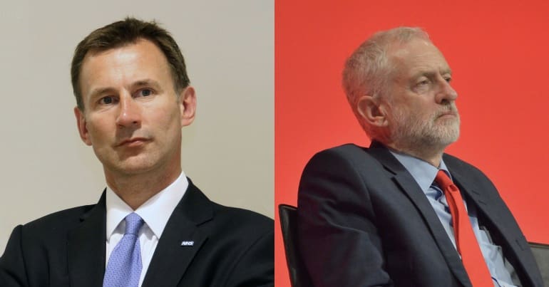 Jeremy Hunt and Jeremy Corbyn