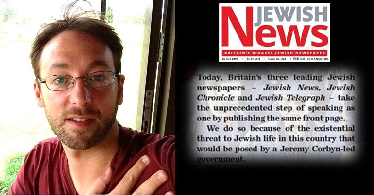 Stephen Oryszczuk, Screenshot of Jewish News editorial