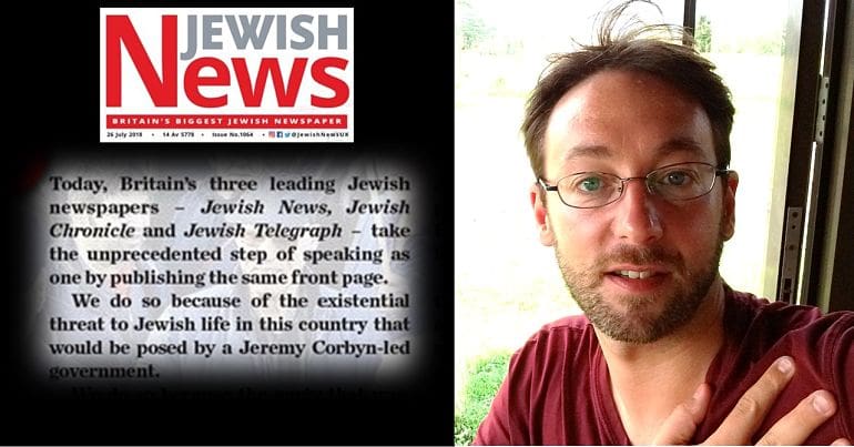 Screenshot of Jewish News editorial, Stephen Oryszczuk