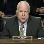 John McCain chairing Senate armed services hearing with Henry Kissinger