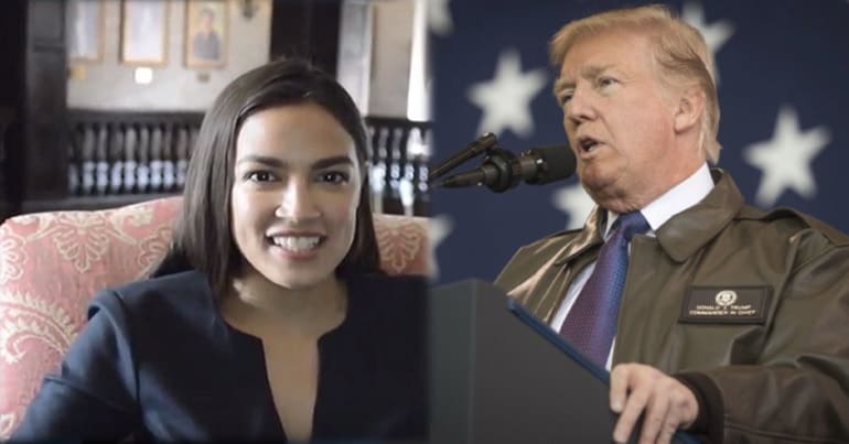Alexandria Ocasio Cortez and Donald Trump