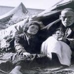 Oldman and girl in Palestine during Nakba 1948