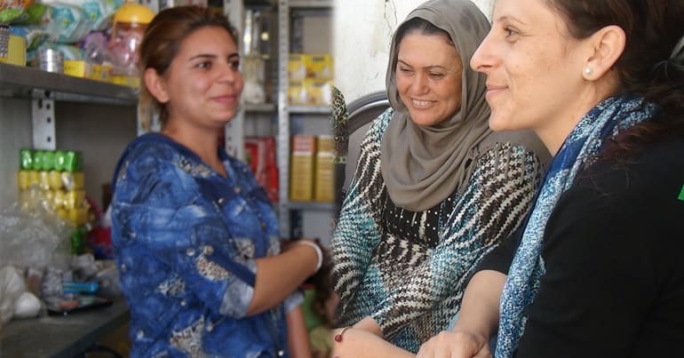 Women involved with co-ops in Rojava, northern Syria