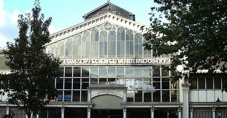 The outside of manchester museum of science and industry
