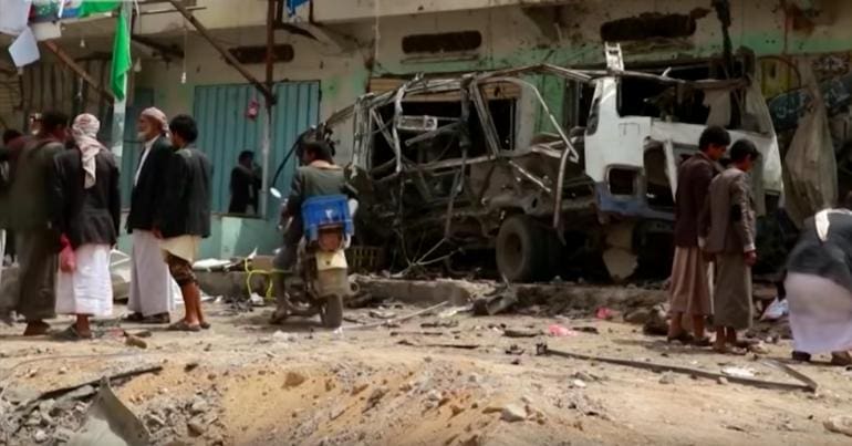 Aftermath of Saudi-led bombing in Yemen