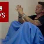 Tommy Robinson in jail and the BBC logo